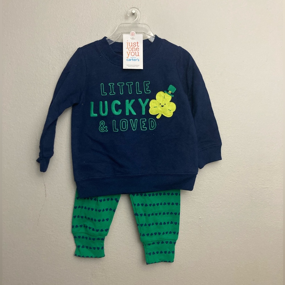 10-5 Just one you Carter’s St. Patrick’s outfit 12 months lucky NWT